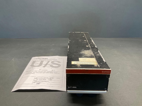 COLLINS ALT-1000 RADIO ALTIMETER TRANSCEIVER 822-1939-001 (NEEDS REPAIR)