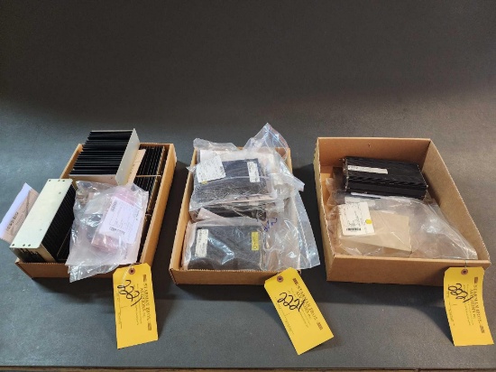 BOXES OF BRIEFER COMPUTERS, PASSANGER ADDRESS INVENTORY & PA AMPLIFIERS (ALL NEED REPAIR)