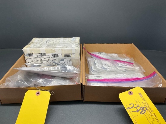 BOXES OF BULLET CAMERA LENSES, CORDS, MOUNTS & INVENTORY