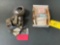 DISASSEMBLED SEARCH LIGHT, NEW WEAR SLEEVE 29800-8054, LANDING GEAR FILLET 369H6200-74 & CAP