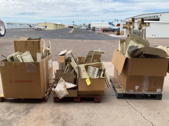 PALLETS OF BELL 206 INTERIOR PLASTIC