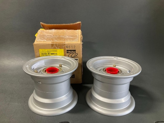 CLEVELAND 6.00-6 WHEELS 40-113B (NEW BUT HAVE SHIPPING DAMAGE ON RIM)
