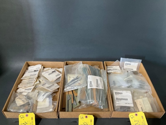 BOXES OF BUSHINGS, PULLEYS, ROD ENDS & STATIC WICKS