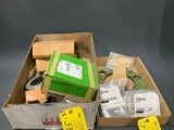 BOXES OF N.O.S. PIPER SCISSORS 400076-503, 77780-002, FITTING 64026-005, BRAKE INVENTORY & BRAKE