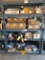 SHELVES OF P&W BURNER CAN INVENTORY & MISC (DOES NOT INCLUDE SHELVING)
