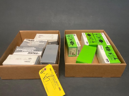 BOXES OF NEW PNEUMATIC FILTERS RA1J4-4, 1J7-1 & D9-18-1