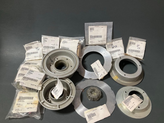 (LOT) BRAKE DISCS, WHEEL HALVES & MISC (MOST ALL N.O.S.)