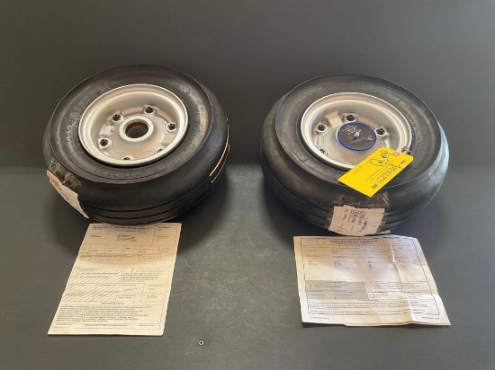 LEARJET NOSE WHEEL ASSYS 5000404-2 (OVERHAULED) WITH NEW 18X5.75-8 TIRES