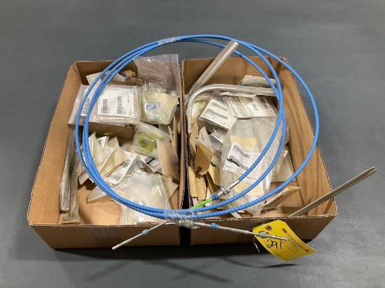 BOXES OF NEW CABLES & AIRFRAME INVENTORY 98-10003-505, 50-910147-143, 50-110092-4, 169-524040-15,