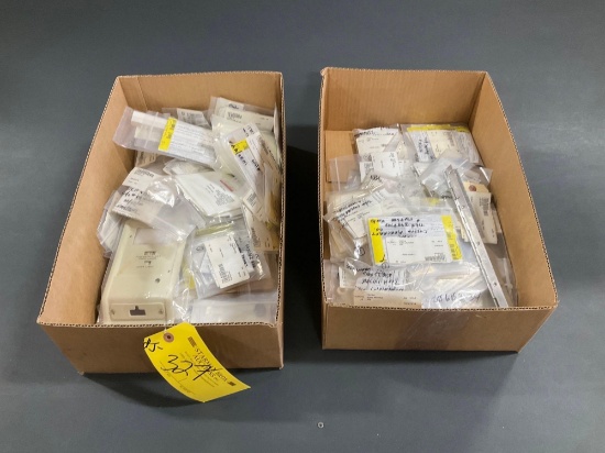 BOXES OF NEW CESSNA PLACARDS, SEALS, SPECIALTY HARDWARE, ETC (MOST ALL HAVE CESSNA CERTS)