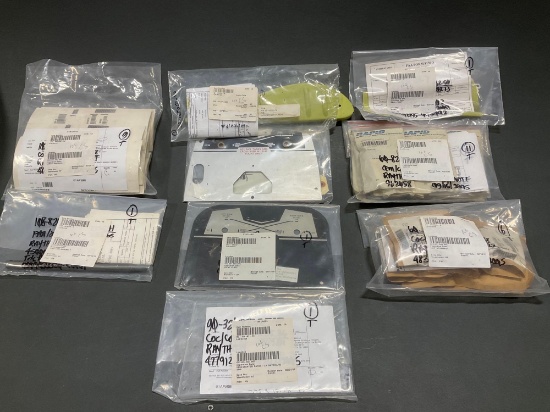 (LOT) NEW BEECHCRAFT PANELS 002-920021-1, RIB 35-165050-76, CLIPS 60-950020-9, TUBE 108-820024-3,