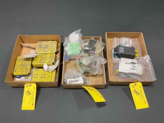 BOXES OF RELAY UNITS D1200 (TESTED), FALCON KIT SBF900-81 (NEW), AIRESEARCH SWITCH 373574-3