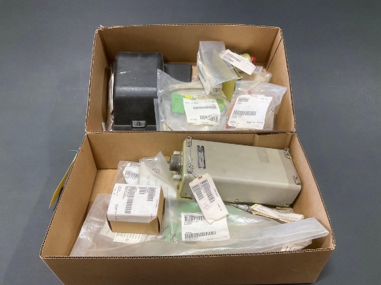 BOXES OF FIRE DETECTION ELEMENT, CONTROL BOX, BUSHINGS, HARDWARE & MISC INVENTORY