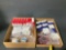 BOXES OF AMP DIE SETS, FUEL SAMPLE CUPS 856A2607G01 HOLDING FIXTURE, ETC