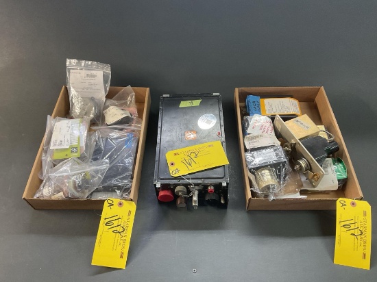 BOXES OF AUTOPILOT SERVOS, FUEL COMPUTER & MISC AVIONICS