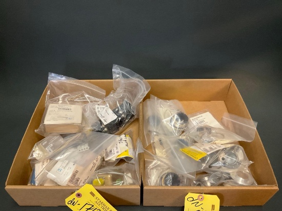 BOXES OF NEW CURRENT SENSING RELAY 76808-1 & SERVICEABLE LED LIGHTS RDG200-E2, RELAYS MS27751-21,