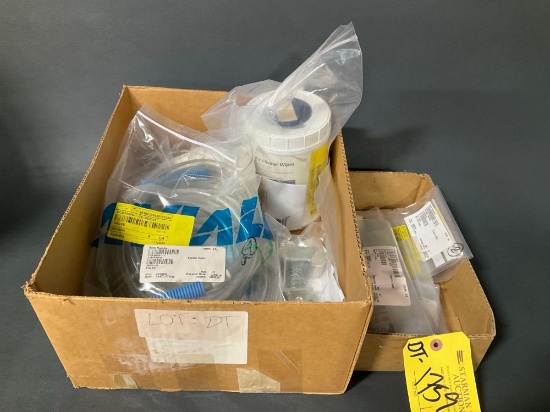 BOXES OF NEW QUICK DRAIN HOSES, CHOCKS, RIVET SETS & MISC