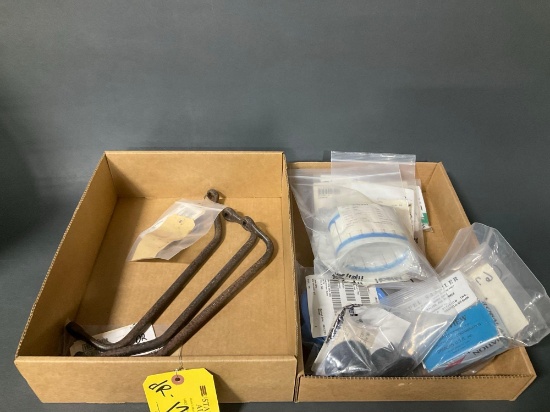 BOXES OF CYLINDER BASE WRENCHES, CROWSFOOT, PRESSURE LOSS ADAPTERS, FUEL SAMPLERS, ETC
