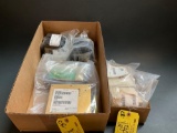 BOXES OF NEW STROBE LIGHT & LENSES A457A-D, A555-14V, USED PULSE LIGHT POWER SUPPLY 600-5049-1-1,