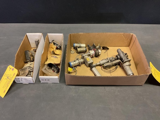 BOXES OF N.O.S. LIFT DETECTORS 151-6, USED LIFT DETECTORS & ACTUATORS