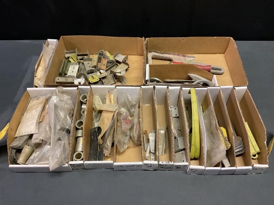 (LOT) USED BONANZA STAB MOUNTS, FLAP TRACK & NEW EXPENDABLES