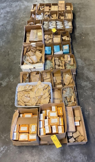 PALLETS OF RIVETS, CLAMPS & MISC