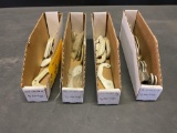 BOXES OF N.O.S. BEECHCRAFT NOSE GEAR DOOR HINGES 002-410001-107, -109-143 & 96-410024-9