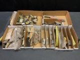 (LOT) USED BONANZA STAB MOUNTS, FLAP TRACK & NEW EXPENDABLES