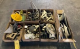 BOXES OF CESSNA STRUT CUFFS, FLAP TRACK, FLAP HANDLES, WHEEL PANT PLATES, ETC