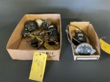 BOXES OF TACHOMETERS, OIL/TEMP CLUSTER & MISC