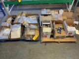 PALLET OF EMERGENCY LIGHT BATTERY SUPPLIES & AVIONICS INVENTORY