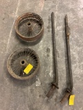 (LOT) ANTIQUE FAIRCHILD WHEELS & L/G