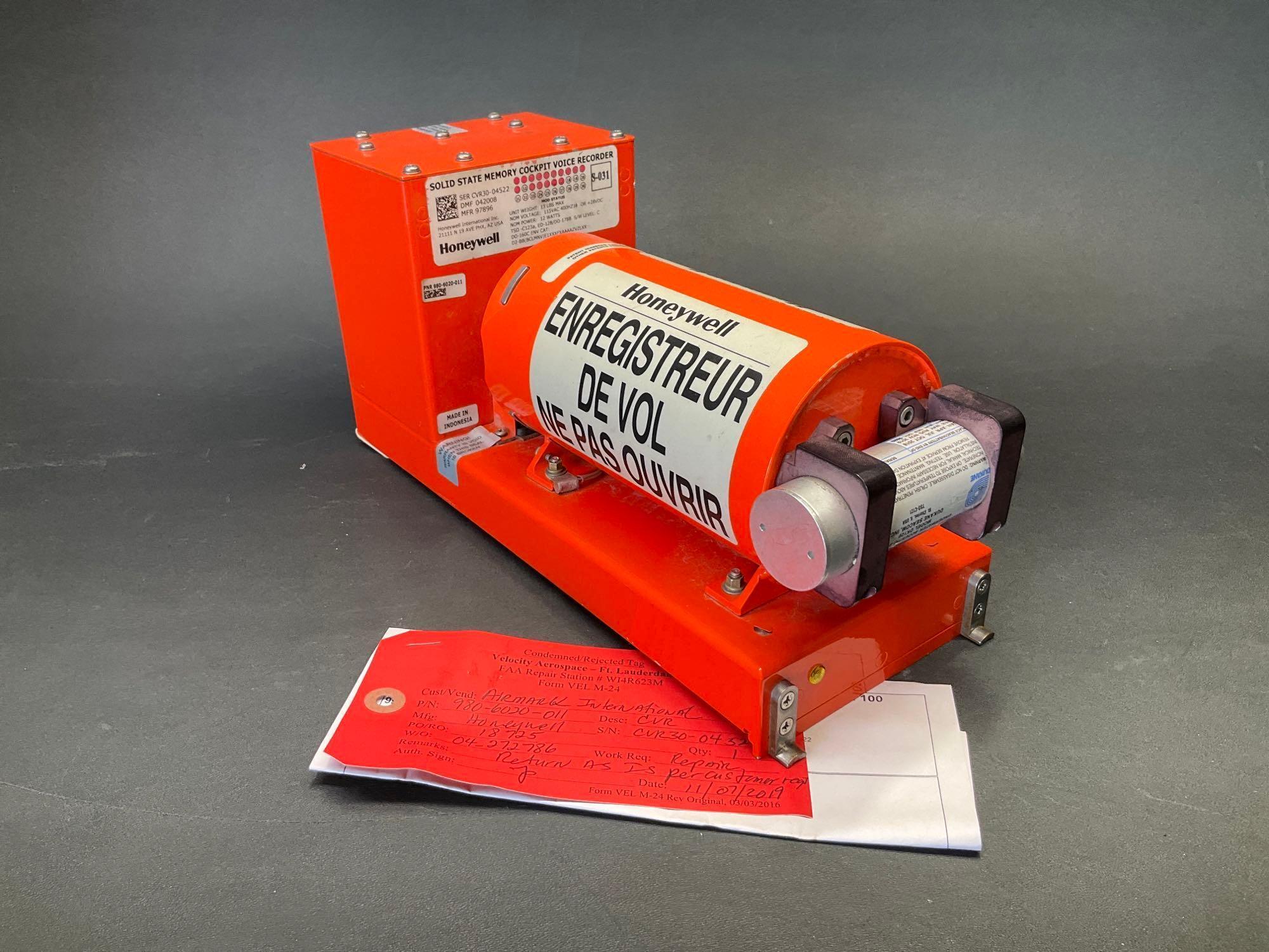 HONEYWELL SOLID STATE VOICE RECORDER 980-6020-011 | Proxibid