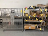 ULINE ROLLING CAGE & SPG ROLLING RACK (CONTENTS NOT INCLUDED)