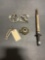 (LOT) BELL 206 TAIL ROTOR OUTPUT SHAFT, PITCH CHANGE LINKS, HORNS & CAP