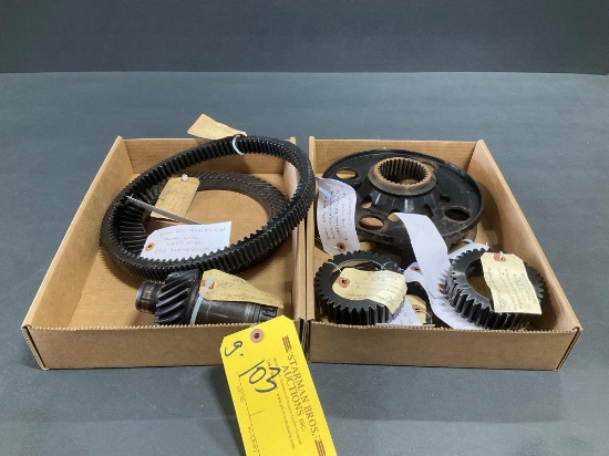 BOXES OF BELL 206 TRANSMISSION GEARS 206-040-124-001, 206-040-020-003, 206-040-146-001, ETC (ALL OLD