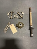 (LOT) BELL 206 TAIL ROTOR OUTPUT SHAFT, PITCH CHANGE LINKS, HORNS & CAP