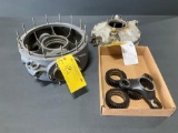 (LOT) BELL 206 TRANSMISSION TOP CASE 206-040-151-013 (A/R) MAIN CASE (SOME PITTING) & GEARS