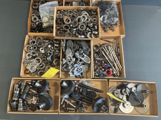 BOXES OF REJECTED ALLISON ENGINE BEARINGS, HOUSINGS & GEARS (ALL TO BE USED FOR TRAINING PURPOSES