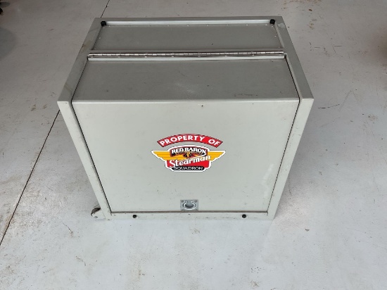 RED BARON EQUIPMENT BOX ON WHEELS WITH TV