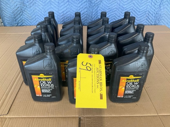 (19) QUARTS OF AEROSHELL W100 PLUS AIRCRAFT OIL
