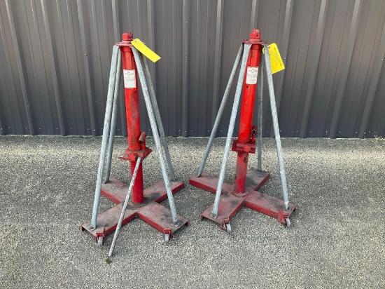 (LOT) 44" JACKHOUSE AIRCRAFT JACKS (BOTH NEED REPAIR)