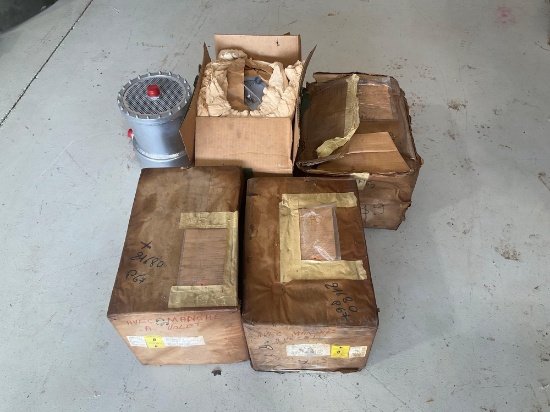 BROUSSARD OIL COOLERS WITH AIR REGULATOR VALVE ASSY'S. 2-1680A (ALL APPEAR NEW OR REPAIRED)