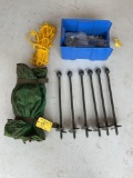 TIE DOWN KIT, STAKES & BUNGEE CORDS