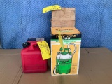 (LOT) PUMP SPRAYERS, GAS CAN & FILTER