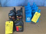 (2) QUARTS OF AEROSHELL W80, (4) QUARTS OF 15W-50 & (8) QUARTS OF XC 20W-50 AIRCRAFT OIL
