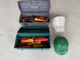 (LOT) AIRCRAFT MARSHALLING WANDS, VESTS & HARD HAT