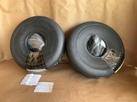 RECAPPED GOODYEAR 6.00-6, 4 PLY TIRES WITH TUBES