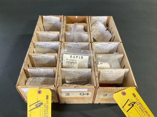 BOXES OF BEECHCRAFT WING BOLTS, WING BOLT WASHERS & MISC