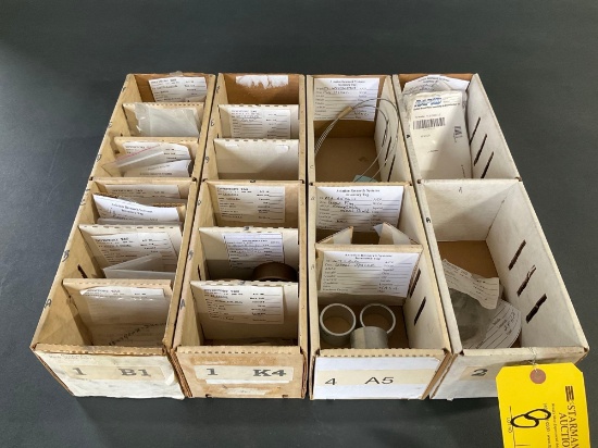 BOXES OF NEW & USED BEECHCRAFT LANDING GEAR SPACERS & BUSHINGS